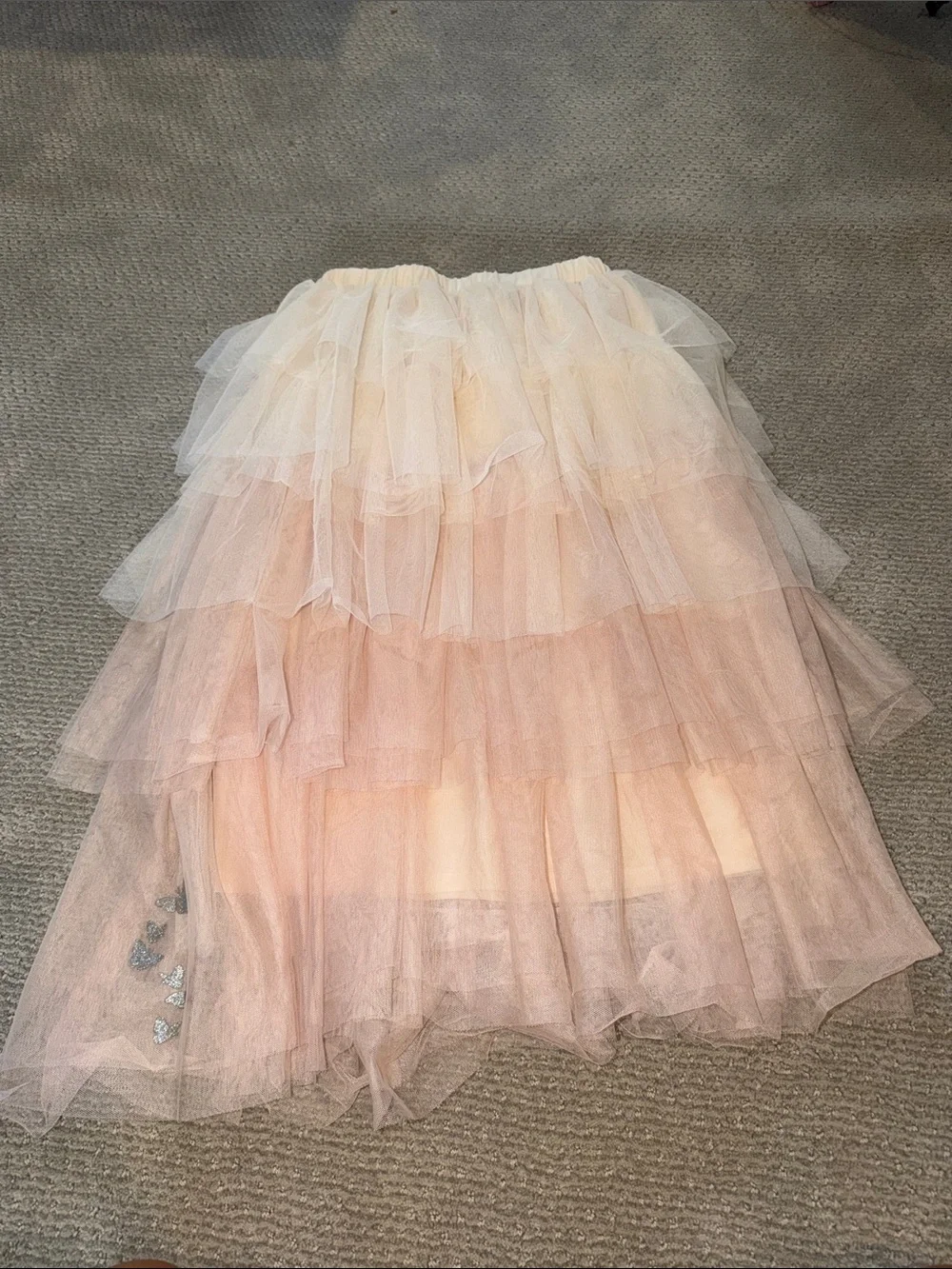 Wicked Soft Blush Tiered Tulle Skirt
